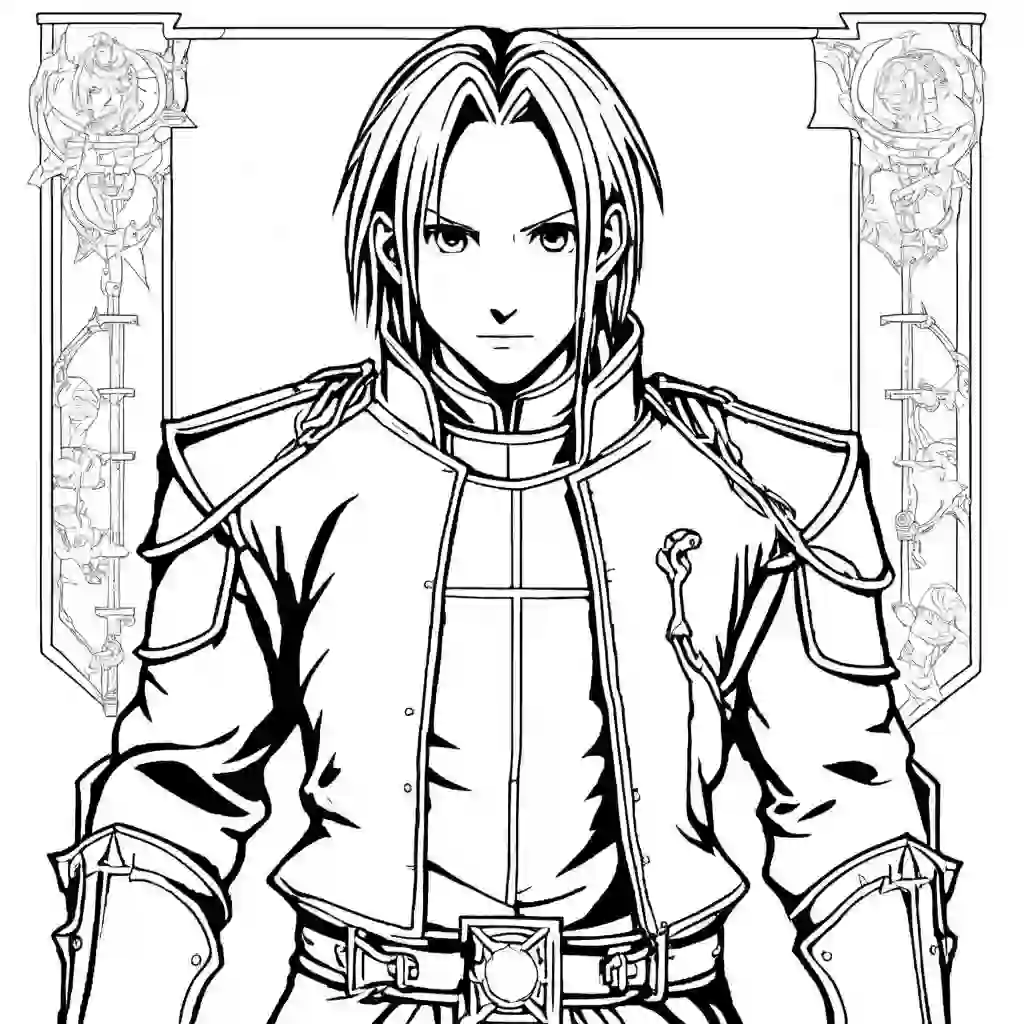 Edward Elric (Fullmetal Alchemist) coloring pages